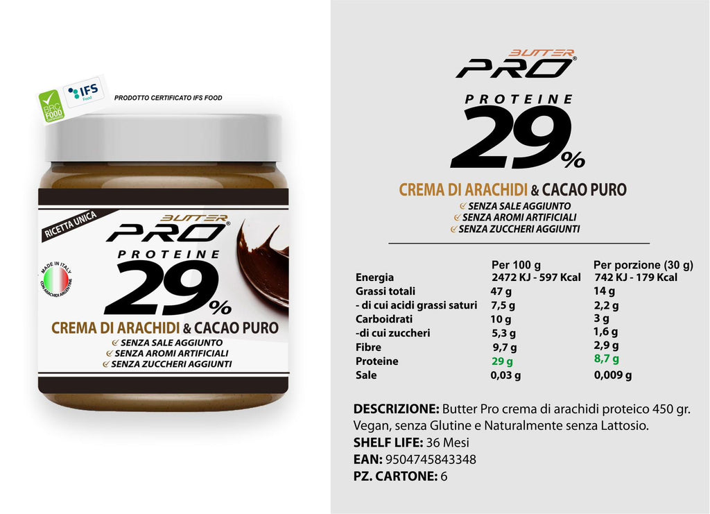 Burro di arachidi & Cacao puro - 500gr