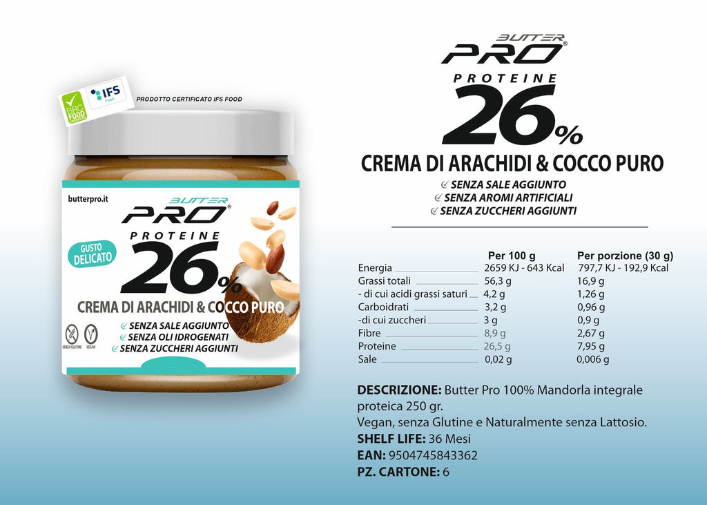 Burro di arachidi & Cocco puro - 250gr